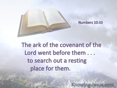The ark of the covenant of the Lord went before them . . . to search out a resting place for them.